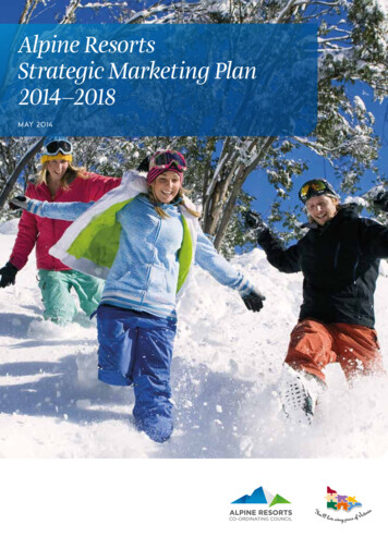 Alpine Resorts Strategic Marketing Plan 2014-2018