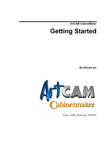 ArtCAM CabinetMaker Getting Started - Autodesk