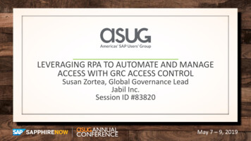 Leveraging Rpa To Automate And Manage Access With Grc Access Control .