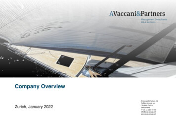 Company Overview - A. Vaccani & Partner AG