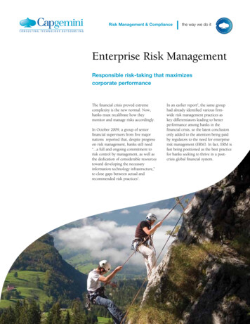 Enterprise Risk Management - Capgemini