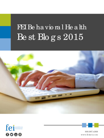 FEI Behavioral Health Best Blogs 2015 - Feinet 