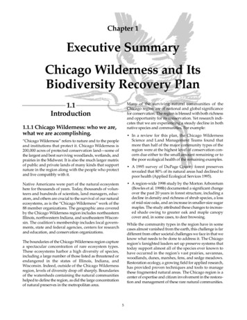 Executive Summary — Chicago Wilderness And Its Biodiversity Recovery Plan
