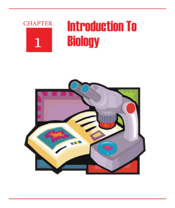 Introduction To 1 Biology - Smadent