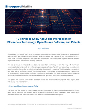 Blockchain Technology Open Source Software And Patents