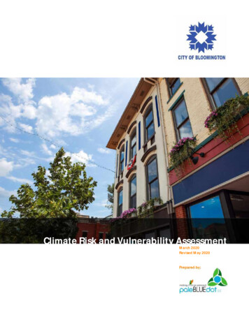 Climate Risk And Vulnerability Assessment - Bloomington, Indiana
