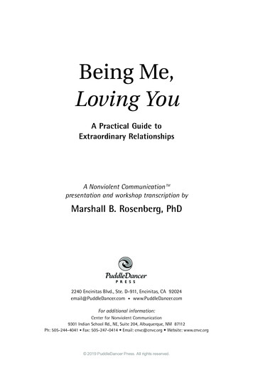 Being Me, Loving You - Nonviolent Communication