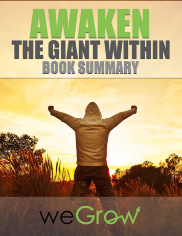 Book Summary - Awaken The Giant Within - WeGrow