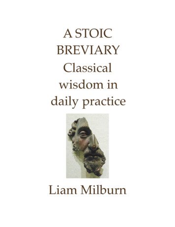 A STOIC BREVIARY Classical Wisdom In Daily Practice