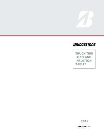 TRUCK TIRE LOAD AND INFLATION TABLES - Bridgestone