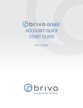 Brivo OnAir Account Quick Start Guide