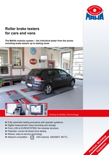 Roller Brake Testers For Cars And Vans - Maha Kft.