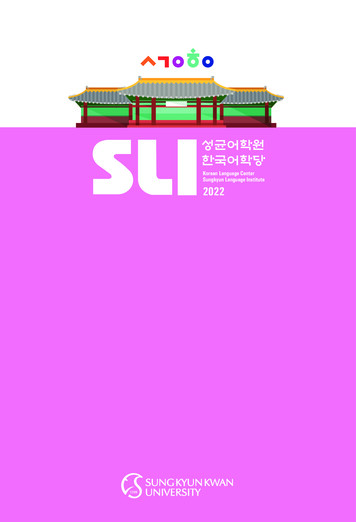Korean Language Center Sungkyun Language Institute 2022