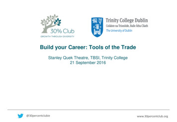 Build Your Career: Tools Of The Trade - Tcd.ie