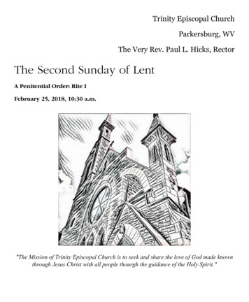 The Second Sunday Of Lent - Trinity-church 