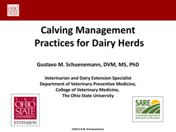 Dairy Calving Protocol - Ohio State University