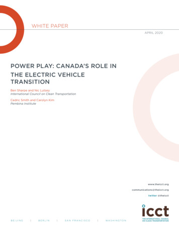 Canada's Role In The Electric Vehicle Transition