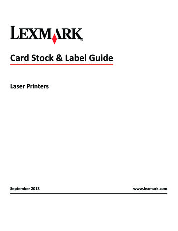 Card Stock & Label Guide - Lexmark