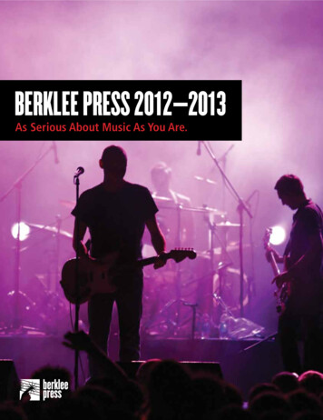Berklee Press 2012-2013 - Hal Leonard LLC