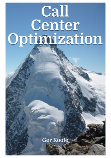 Call Center Optimization - Ger Koole