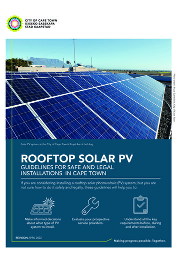 Solar PV System At The City Of Cape Town's Royal Ascot Building .