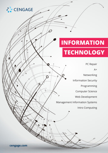 INFORMATION TECHNOLOGY - Cengage