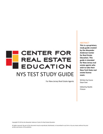 NYS TEST STUDY GUIDE - Online Real Estate License NY / NJ