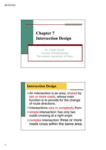 Chapter 7 Intersection Design