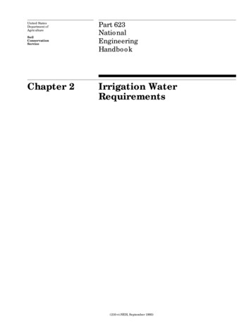 Chapter 2 Irrigation Water Requirements - USDA