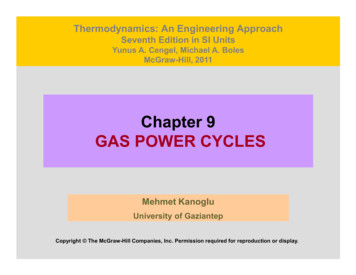 Chapter 9 GAS POWER CYCLES - Universiti Tenaga Nasional