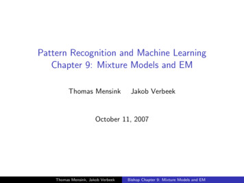 Pattern Recognition And Machine Learning Chapter 9: Mixture Models And EM