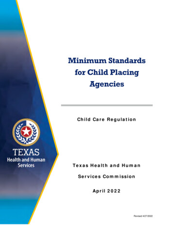 Minimum Standards For Child-Placing Agencies