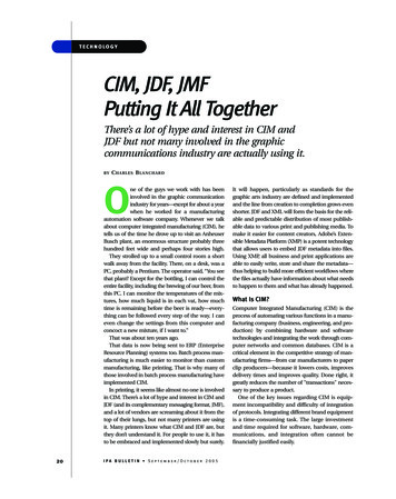 CIM, JDF, JMF Putting It All Together - Idealliance