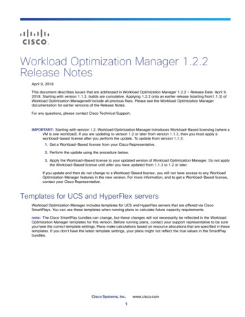 Workload Optimization Manager 1.2.2 Release Notes