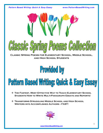 Classic Spring Poems - Elementary And Middle School