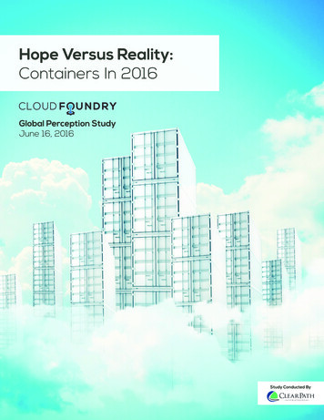 Hope Versus Reality - Cloud Foundry
