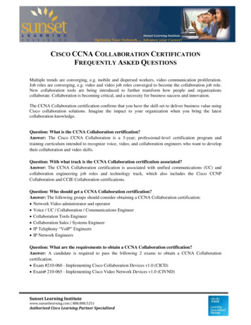 Cisco Ccna Collaboration Certification Frequently Asked Questions