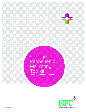 College Panhellenic Marketing Toolkit