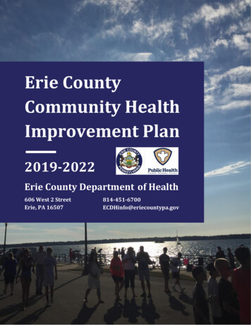 Community Health Improvement Plan Final - Erie County, PA