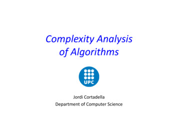 Complexity Analysis Of Algorithms
