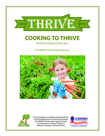 COOKING TO THRIVE - Pennsylvania State University