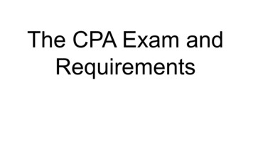 The CPA Exam And Requirements