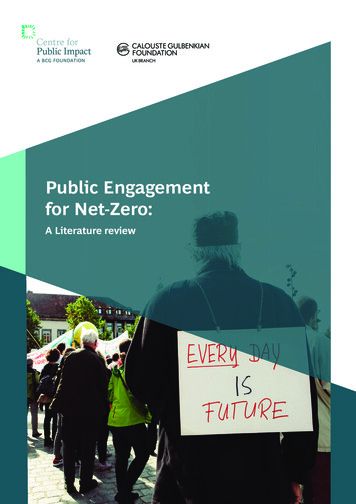Public Engagement For Net-Zero