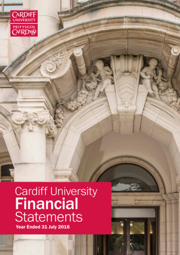 Cardiff University Financial Statements