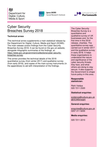 Cyber Security Breaches Survey 2018 - Annex - Ipsos