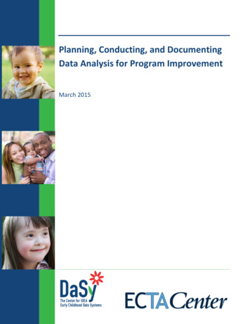 Planning, Conducting, And Documenting Data Analysis For . - DaSy Center