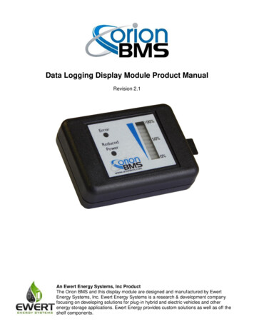 Data Logger Display Manual 1.0 - OrionBMS