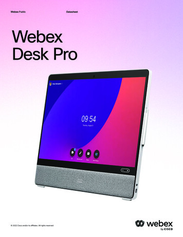 Webex Desk Pro Data Sheet - Cisco