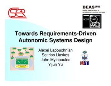 Towards Requirements-Driven Autonomic Systems Design