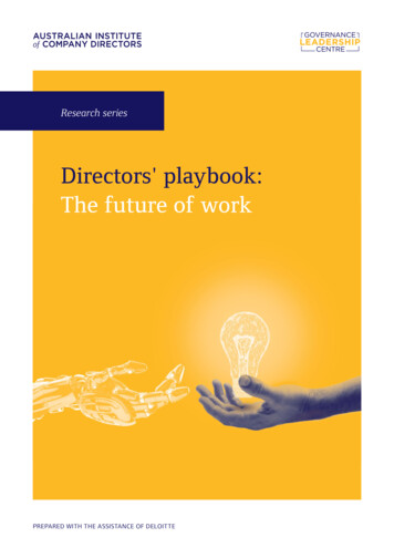 Directors' Playbook: The Future Of Work - Deloitte